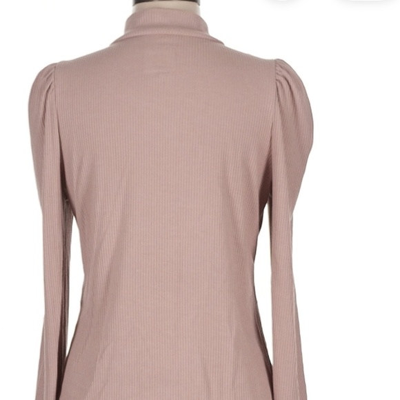 Chaser Womens Pale Pink Zip Up with Puffed Shoulders - Size M - Picture 6 of 7